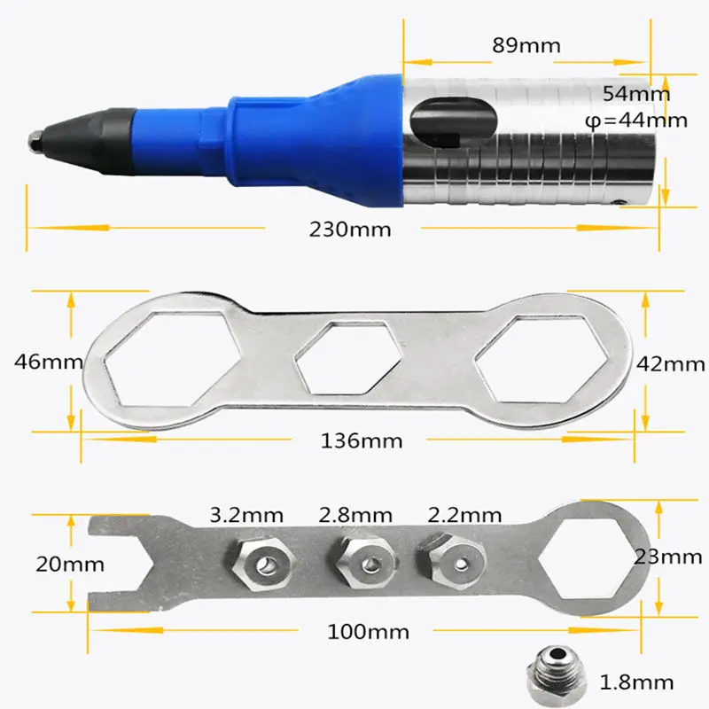Классический/обновление Электрический заклепки пистолет заклепочный