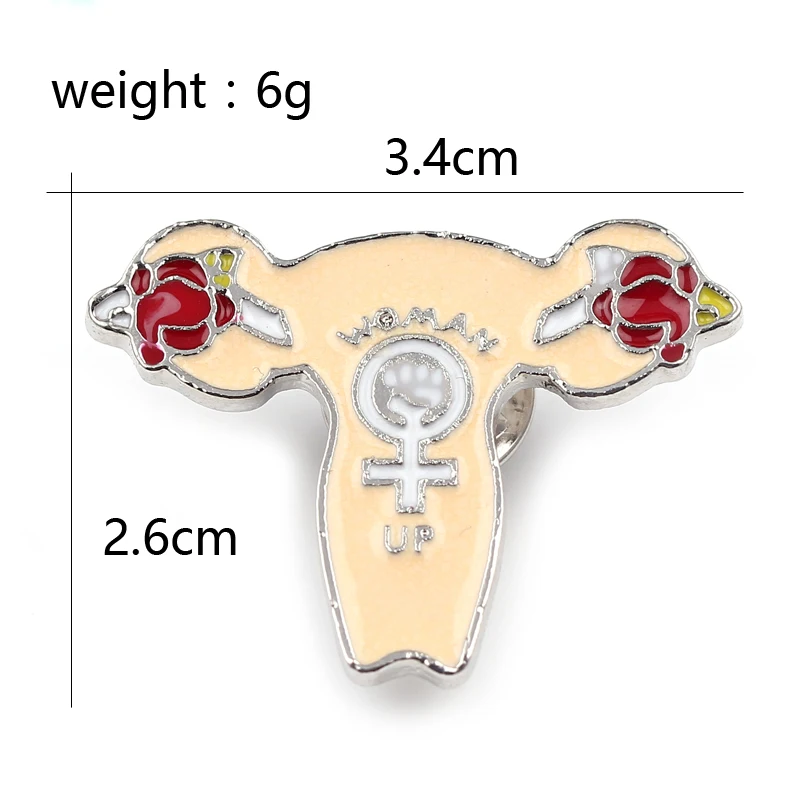 Оптовая продажа 10 шт./лот Cuterus pin матки эмали штырь роза цветок броши для женщин