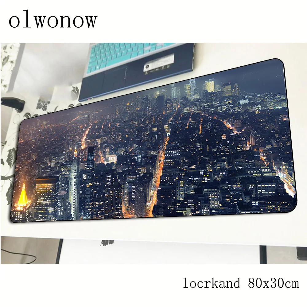 

cities mousepad 80x30cm Customized gaming mouse pad big gamer mat Personality computer desk padmouse keyboard large play mats