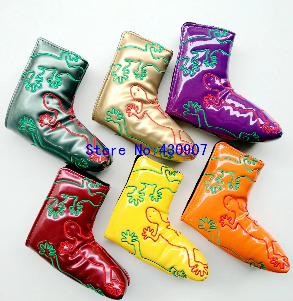 Высококачественные чехлы на голову в виде оранжевой ящерицы с магнитом для