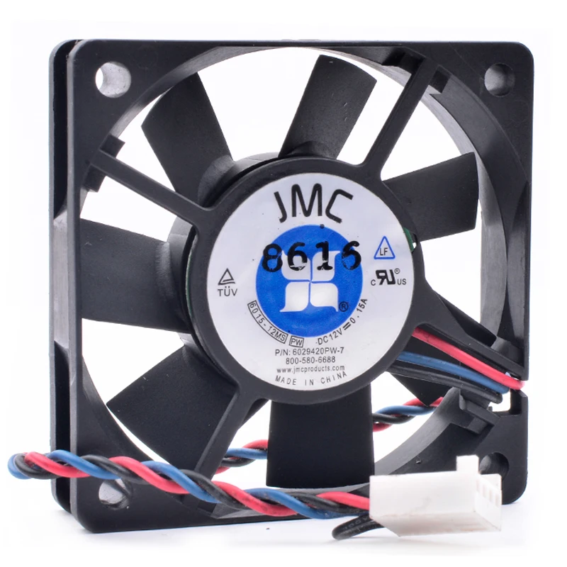 Оригинальный JMC 6015 12MS 6 см 12 В 0.15A Сервер питания шасси вентилятор