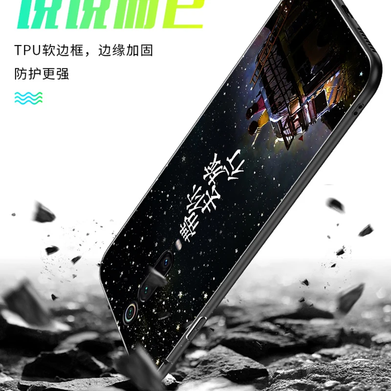 Lu mi nous стеклянный чехол для телефона для Xiaomi mi 9T 9 Lite 9SE A2 A3 Lite задняя крышка для redmi 8 8A 7A Note 7 8 K20 Pro Чехол с ночным блеском