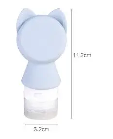 cat gray blue XUNZHE 1 шт., креативная силиконовая эмульсия с героями мультфильмов, заполняющие точки, портативный дорожный шампунь для душа, косметическая бутылка для хранения - Цвет: cat gray blue