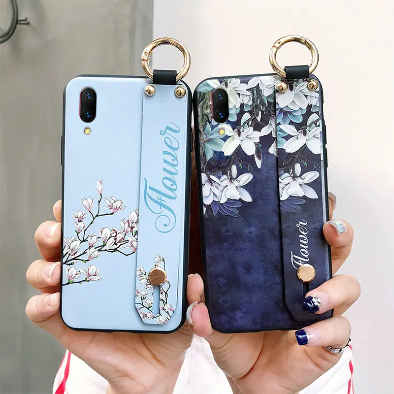 Мягкий чехол из ТПУ с ремешком на запястье для Huawei P Smart Plus чехлы-держатели