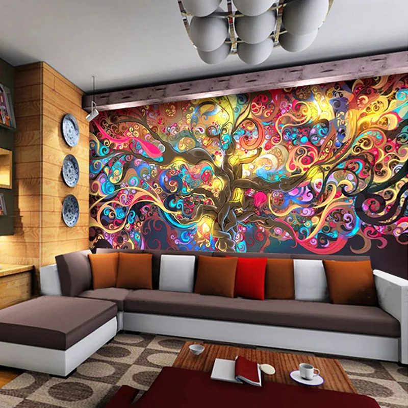 Картина на заказ европейский стиль 3D стереоскопическая настенная бумага бар КТВ