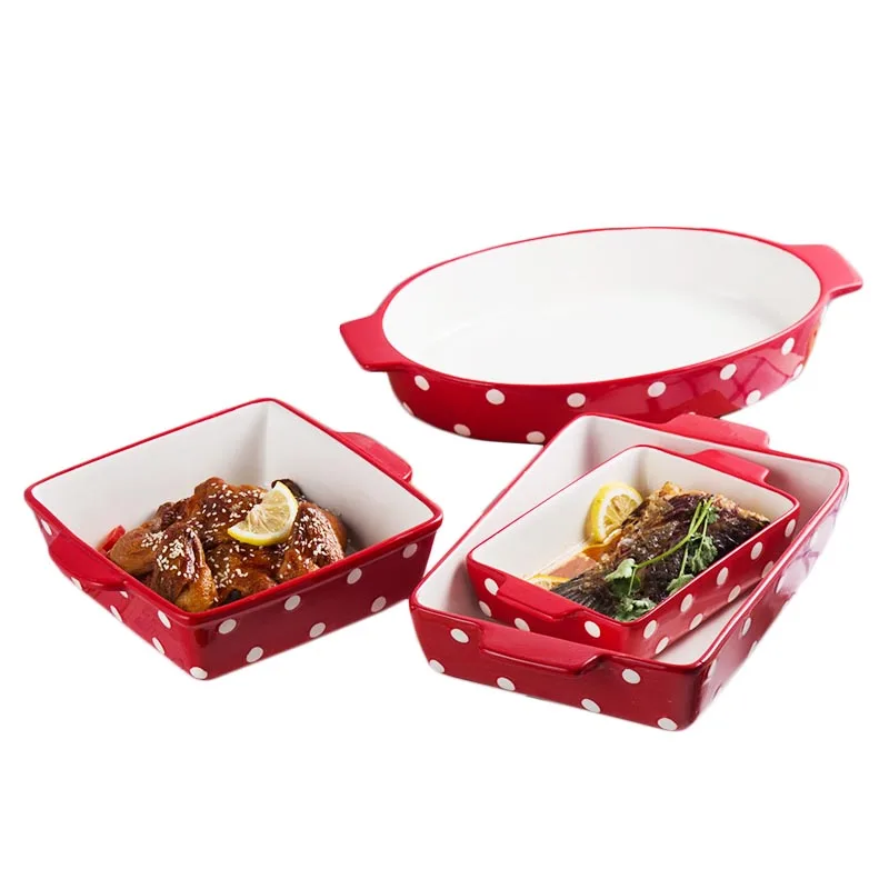 Креативный керамический поднос для выпечки 1 шт. домашняя посуда бинауральный