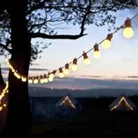 23m 25 led festoon lights bulb string fairy lights connectable white cable outdoor wateproof christmas wedding party decoration