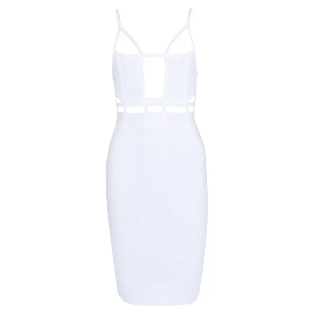 Женское трикотажное ажурное платье на тонких бретельках облегающее из вискозы