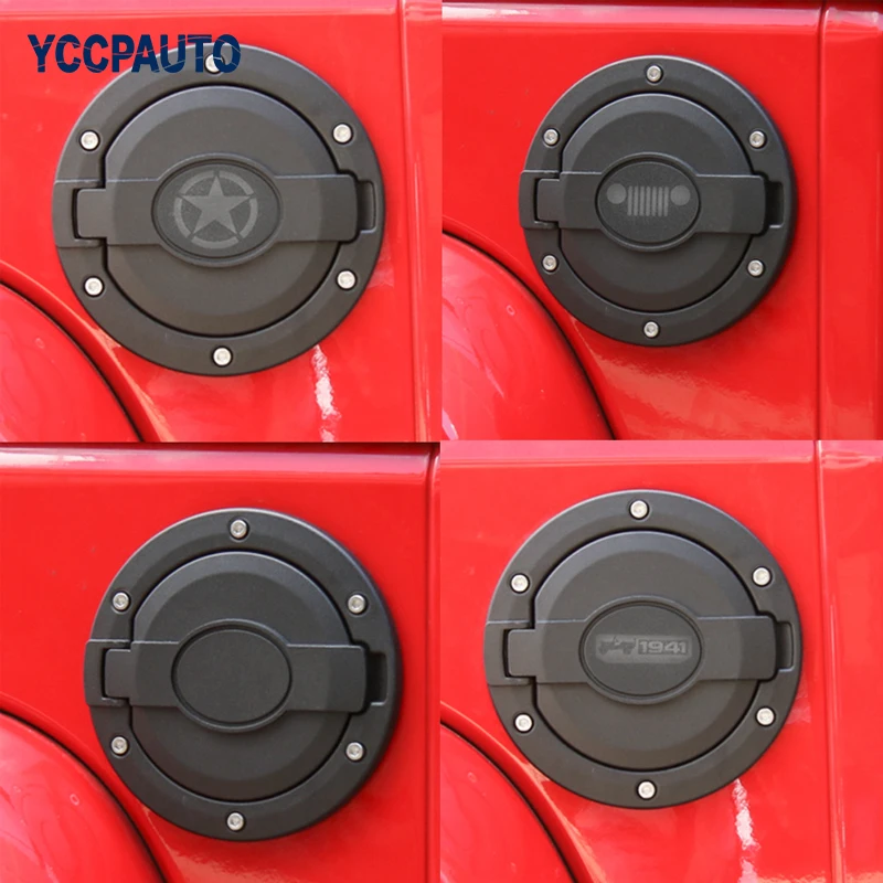 Крышка топливного бака для Jeep Wrangler JK 2007- черная звезда флаг 1941 Автомобильные топливные колпачки для Jeep Wrangler 2& 4 двери