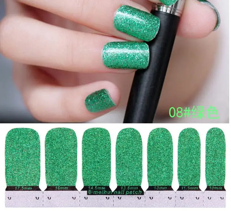 12 шт. однотонные блестящие наклейки для ногтей|sticker nail art decals|nail stickers artnail decals |