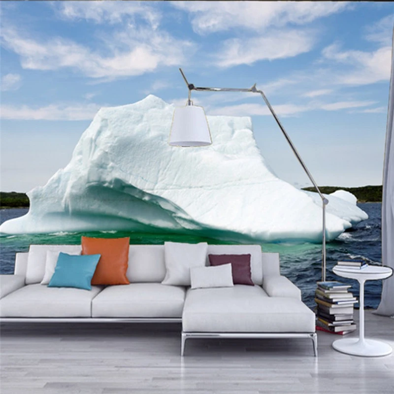 Обои для фотосъемки с изображением морского льда гостиной ТВ фон настенная