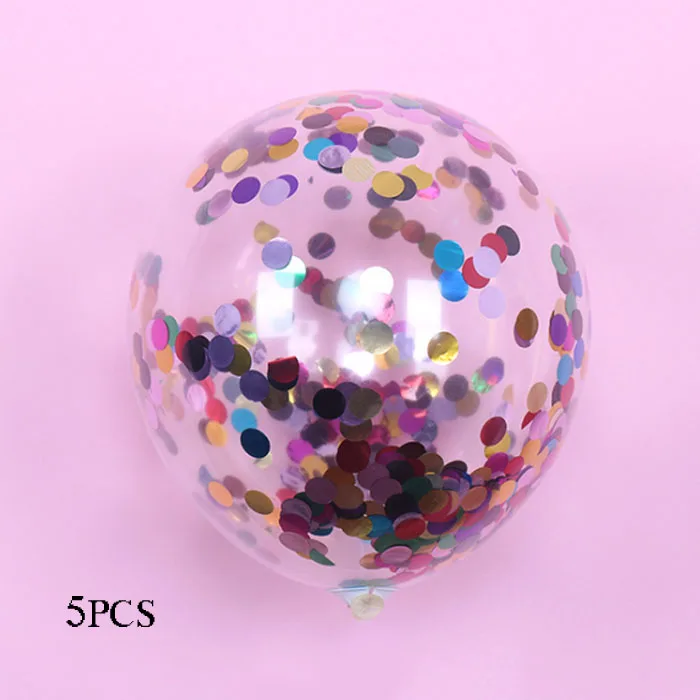 style 1 5 шт. воздушный шар "Конфетти" 12 дюймов Золото С Днем Рождения украшения вечерние декоративные шары для дня рождения Юбилей шарики для свадьбы - Цвет: style 1