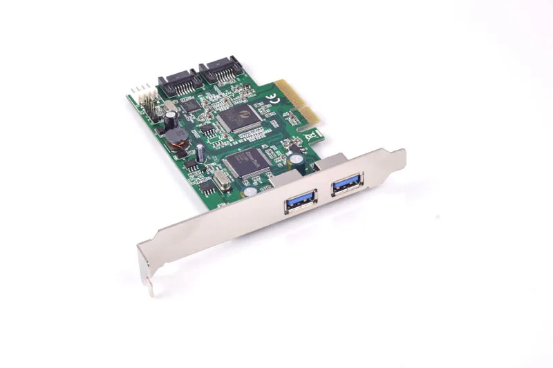 Внешняя карта расширения PCI-E x4 на 2 порта SATA3.0 6 ГБ + сверхскоростная USB 3 0 ASMedia 1061 etron