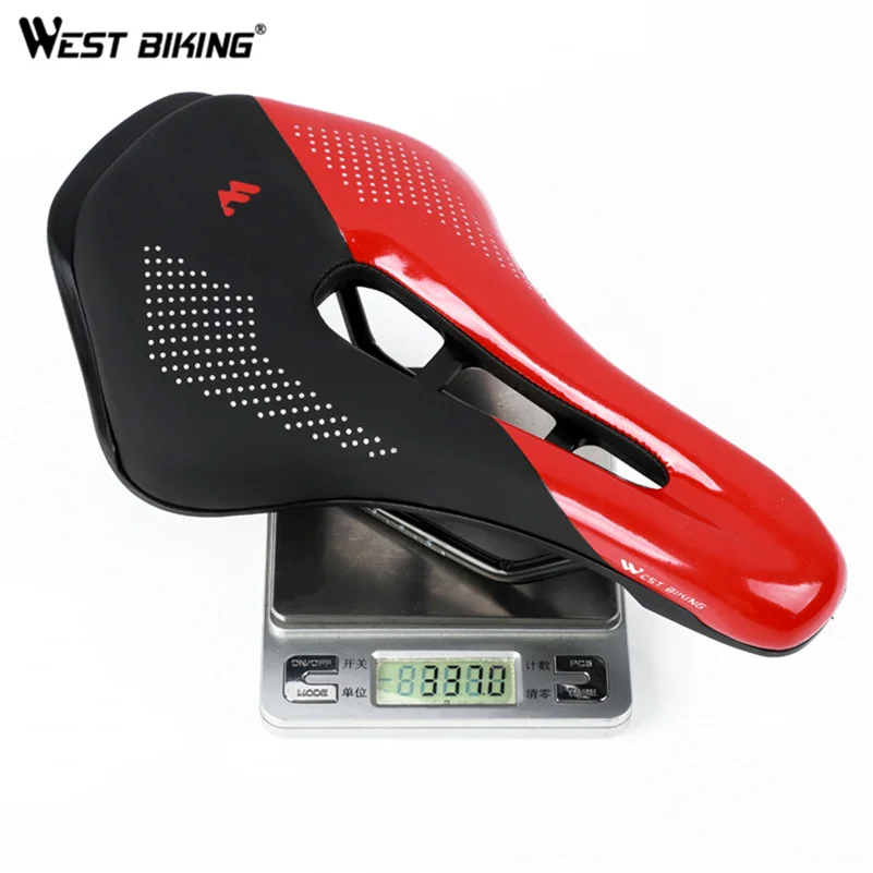 WEST BIKING седло для велосипеда, шоссейные стальные рельсы, горный велосипед, Sillin Bicicleta Carretera, мягкое седло из искусственной кожи для горного велосипеда