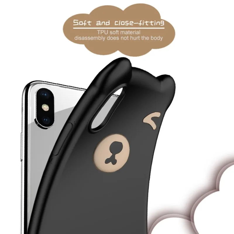 Чехол для Xiaomi Redmi Note 5 Pro 6 6A Силиконовый Мягкий Жидкий чехол телефона с 3D медведем Mi