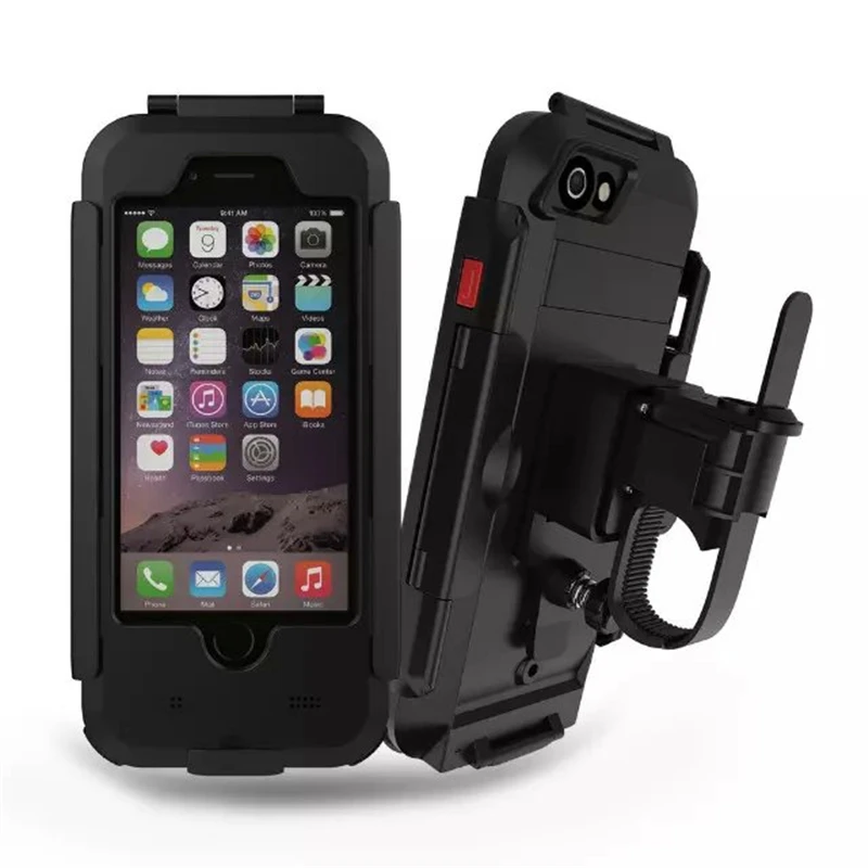 

Waterproof Motorcycle Handlebar Phone Holder Stand Armor Outdoor for iPhone SE 2020 Xs X 7 6s 8 Plus 5s Bicycle Bike Phone Bag