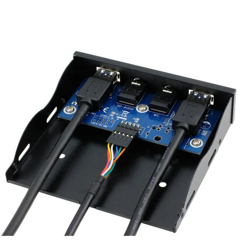 2 портовый USB 3 0 разветвитель HD аудио 5 мм разъем для наушников интерфейс микрофона