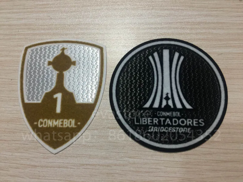 LIBERTADORES CONMEBOL PARCHE набор PALMEIRAS/SAN LORENZO COPA Кубок 2017 трофей 1 значок футбольный патч 2
