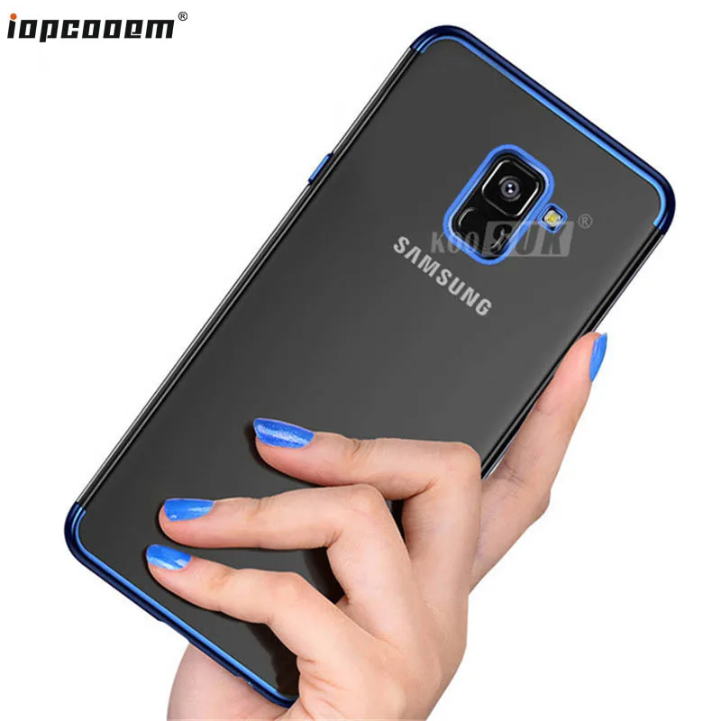 Для Samsung Galaxy J6 2018 чехол бизнес ТПУ полный Силиконовый мягкий на заднюю панель