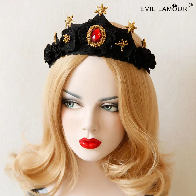 

Baroque Lace Headdress Decoration Christmas Party Hair Accessories Retro Flowers Hairpin
