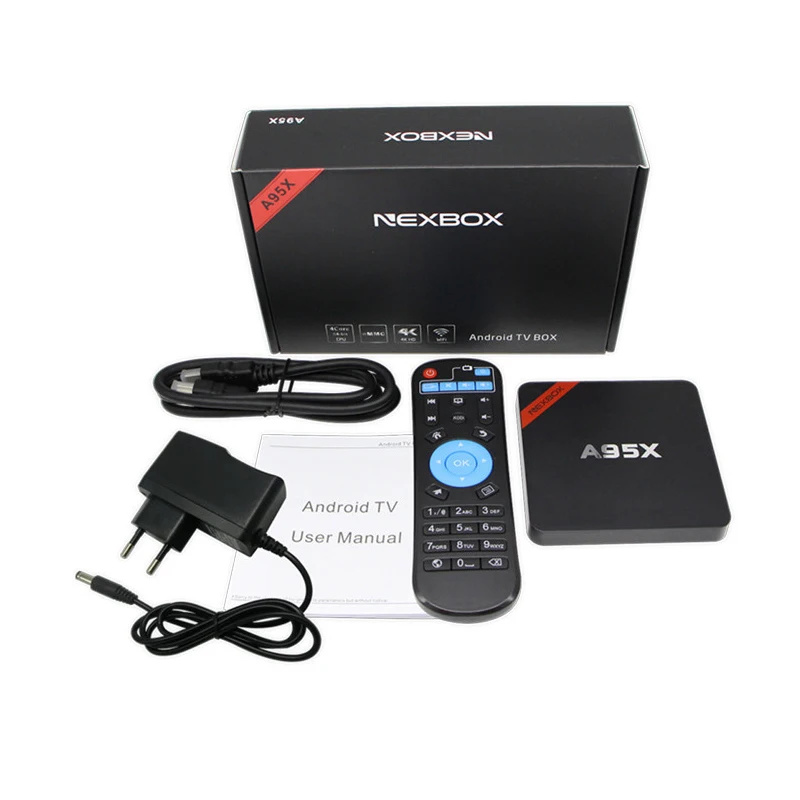 ТВ приставка NEXBOX Amlogic S905W A95X Android 6 0 с графическим процессором marshmallow 1G/8G H.265 2 4G WIFI 64