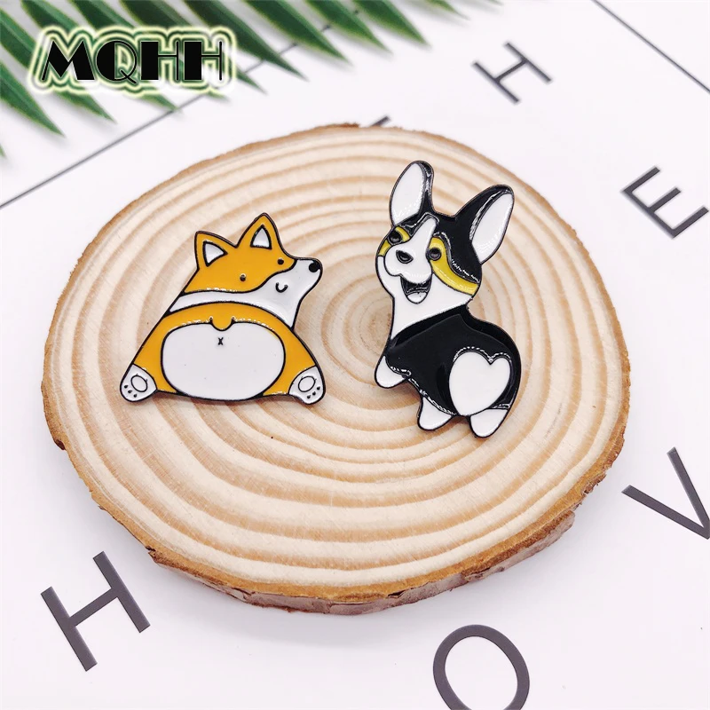 Алмазный эмалью фарфоровый брошь Cartoon Animal Dog Husky Sakura Love Axe Alloy Badge T-shirt Bag Pin аксессуары женские ювелирные украшения подарок.