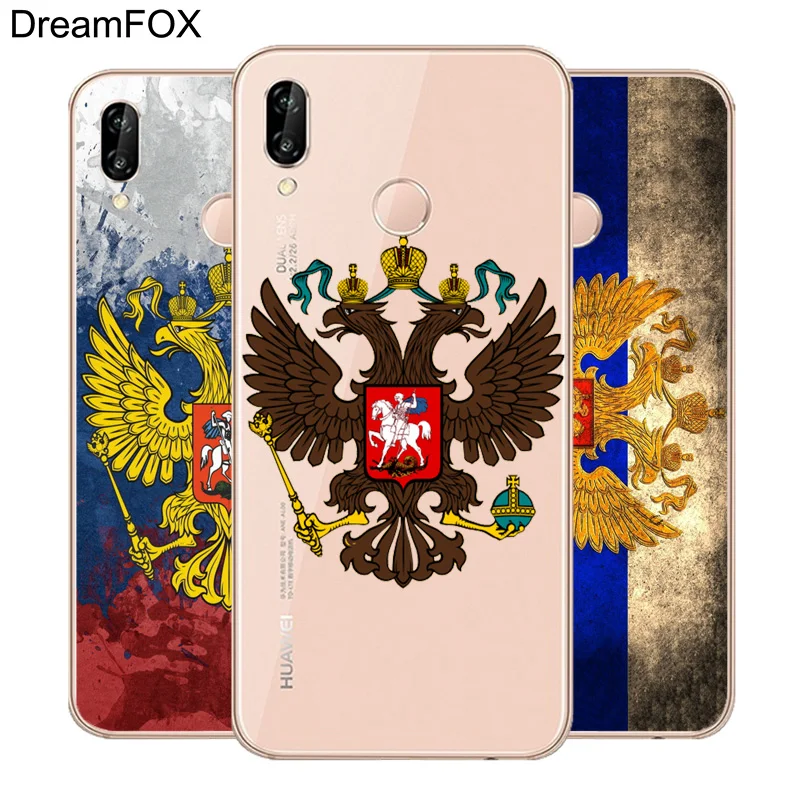 DREAMFOX M131 флаг Российской Федерации Мягкий ТПУ силиконовый чехол для huawei Honor 6A 6C 6X 7C