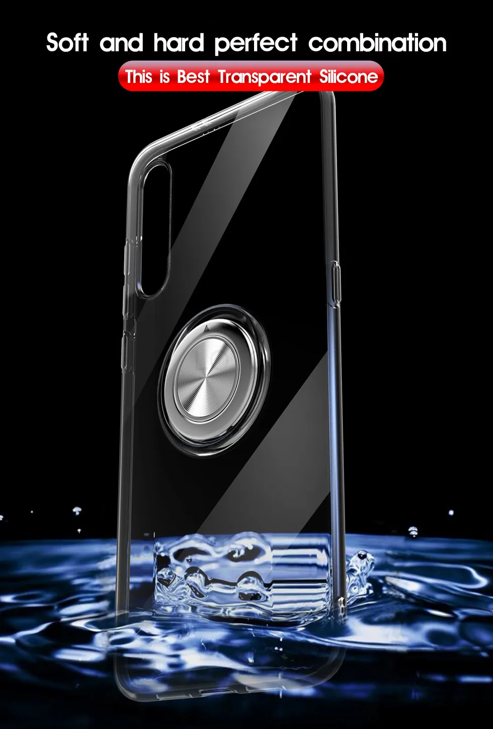 Прозрачный силиконовый чехол для Xiaomi mi 9 SE 8 mi 9 mi 8 с защитой от отпечатков пальцев металлическое кольцо противоударный чехол красный mi Note 7 Pro чехол s Note7