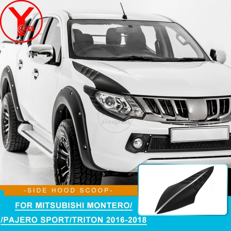 Черная наклейка с боковой крышкой для MITSUBISHI Montero PAJERO SPORT Shogun Triton части ABS автомобильные аксессуары YCSUNZ