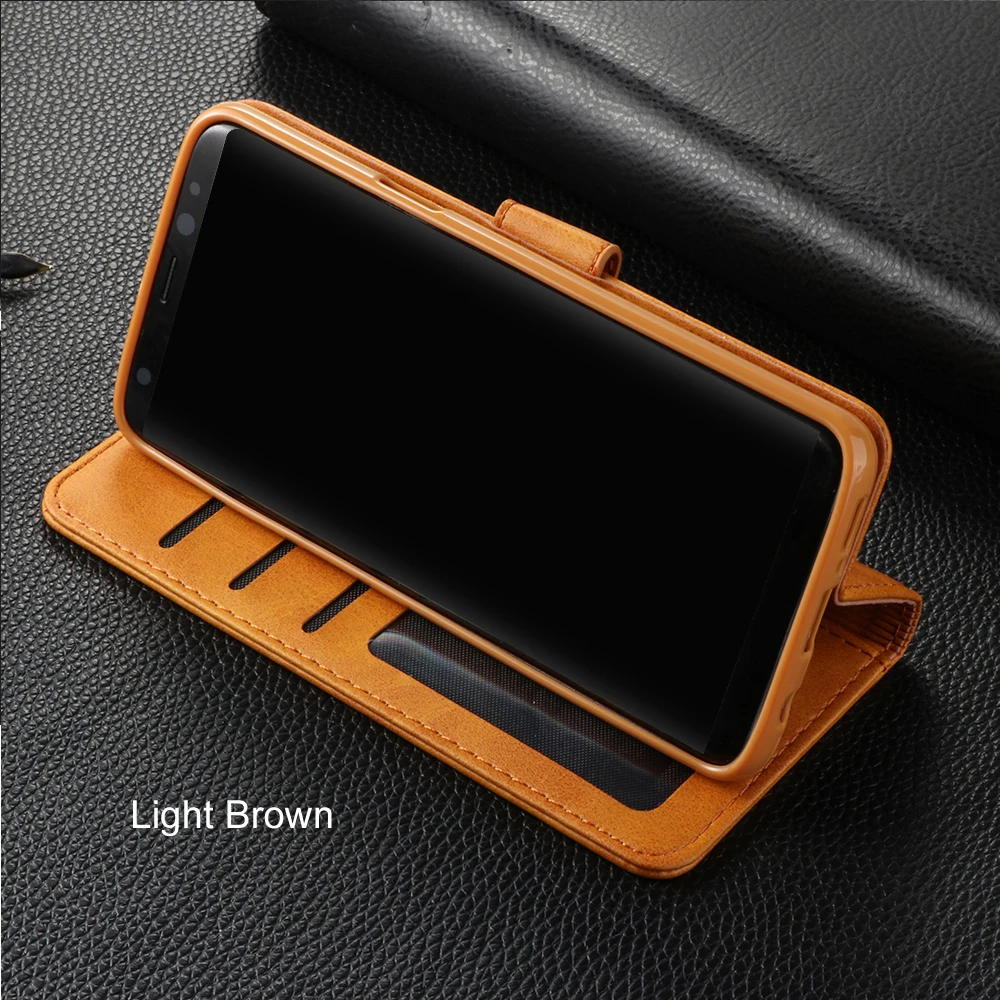 Чехол-книжка для Funda Samsung galaxy S9 роскошный чехол-кошелек из искусственной кожи samsung