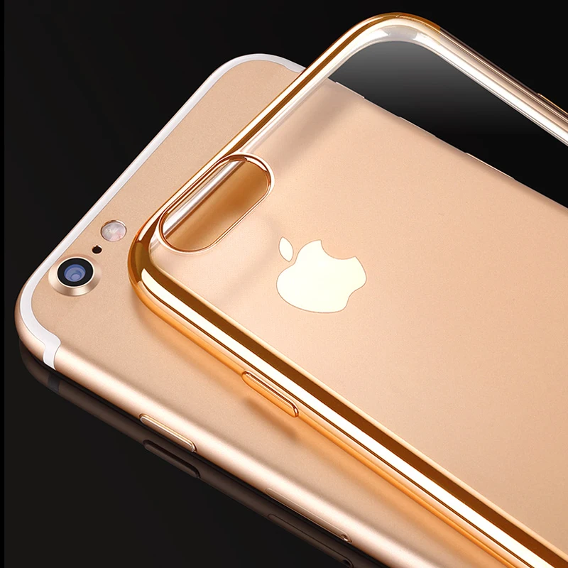 

Electroplating TPU Soft Case for iPhone 7 8 Plus SE 2020 Clear Cover Silicone Thin Fashion Luxury 7Plus 8Plus Transparent