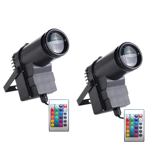 Remote 10W Spotlight 2 шт./лот RGBW мини 10 Вт луч светодиодный движущаяся головка светильник/Высокая мощность 10 Вт 4в1 светодиодный сильный луч сценический светильник s вечерние Дискотека DJ Точечный светильник ing - Цвет: Remote 10W Spotlight