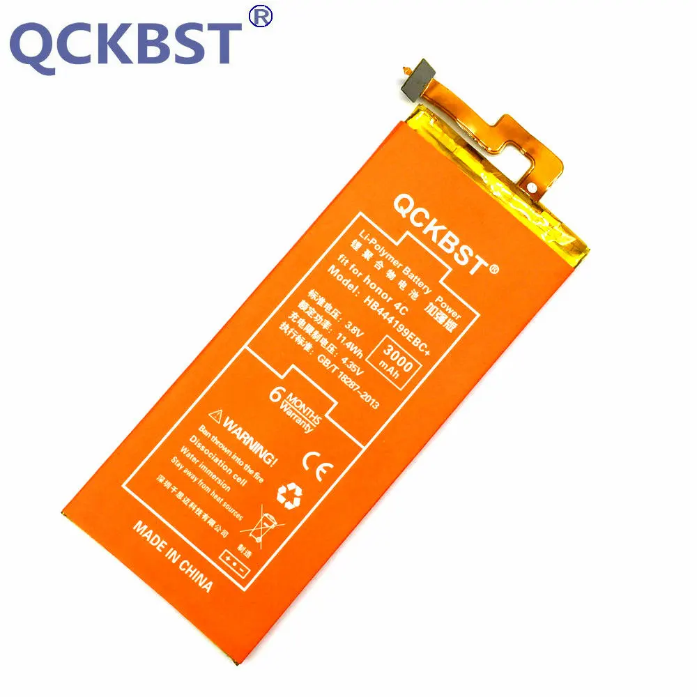 Аккумулятор QCKBST 3000 мАч HB444199EBC + для Huawei Honor 4C C8818 оригинальный сменный литий ионный