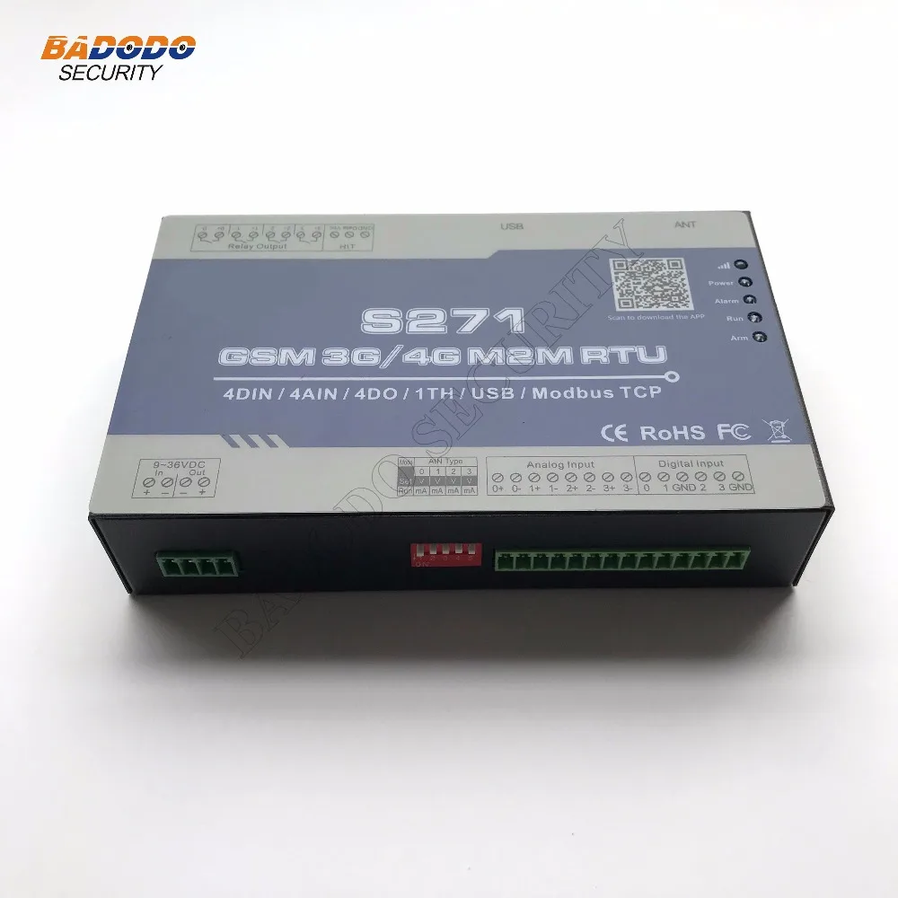 GSM 2G 3G 4G RTU беспроводной GPRS дистанционный контроллер терминала S271 (4DIN 4AIN/PT100 4 реле 1
