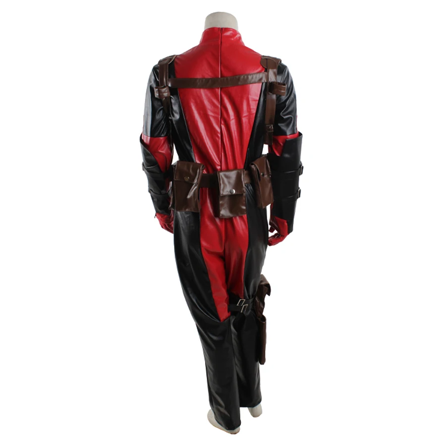 Мужской кожаный костюм для косплея Marvel супергероя Дэдпула на все тело