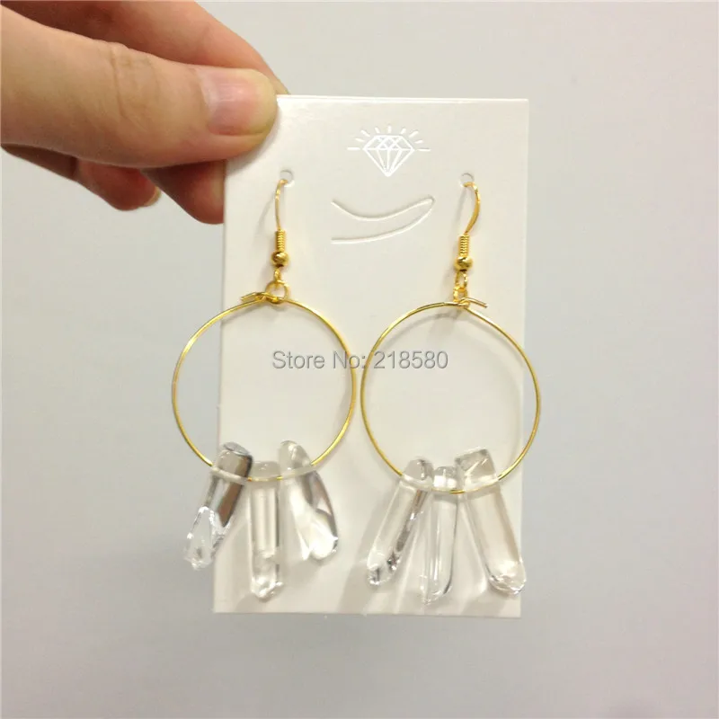 Ювелирные изделия SER-021 в стиле бохо полированные серьги-кольца из искусственной