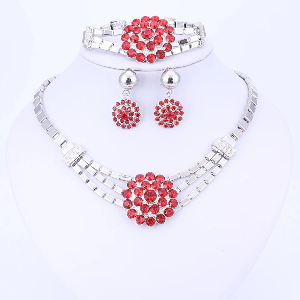 Модные нигерийские Свадебные комплекты ювелирных изделий с африканскими