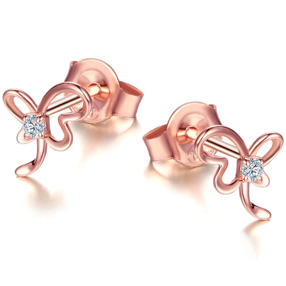 Женские серьги-гвоздики из серебра 925 пробы с бриллиантами | Украшения и