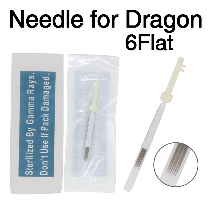 

50pcs Professional Taiwan Dragon Tattoo Needles For Eyebrow Permanent Makeup Needle 6F makeup piercing Tattoo Machines Needles