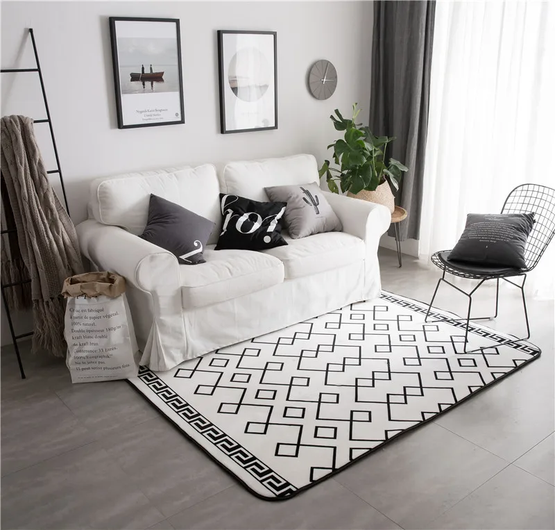 2 размера модный ковер и для дома гостиной Бархатная поверхность коврик спальни