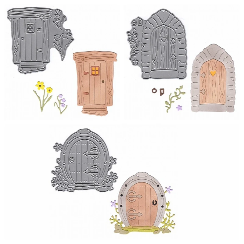 

3 Types Door Metal Cutting Dies Stencil For DIY Scrapbooking Decorative Embossing Suit Paper Card Die Cutting Template 2019 New