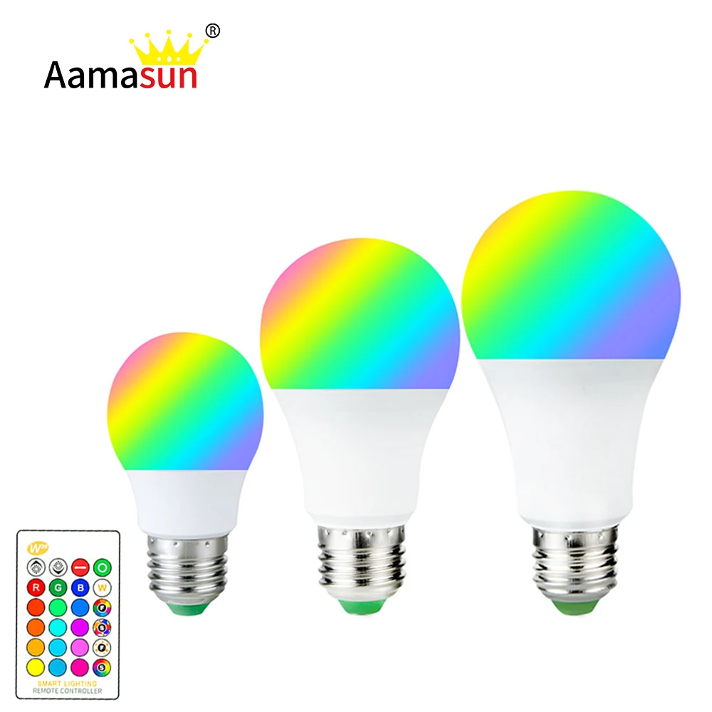 220 В праздник света E27 RGB настольная лампа 15 Вт 10 5 светодиодный лампы 110 Рождество