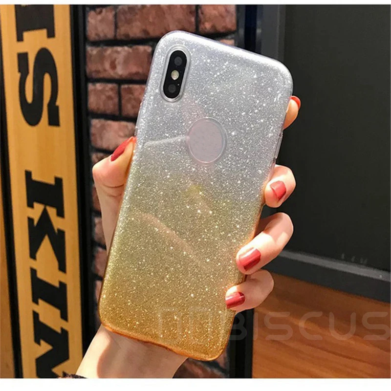 Блестящий градиентный силиконовый чехол для Samsung Galaxy J5 J7 A5 2017 A7 A6 A8 J4 J6 J8 2018 S8 S9 S10 Plus