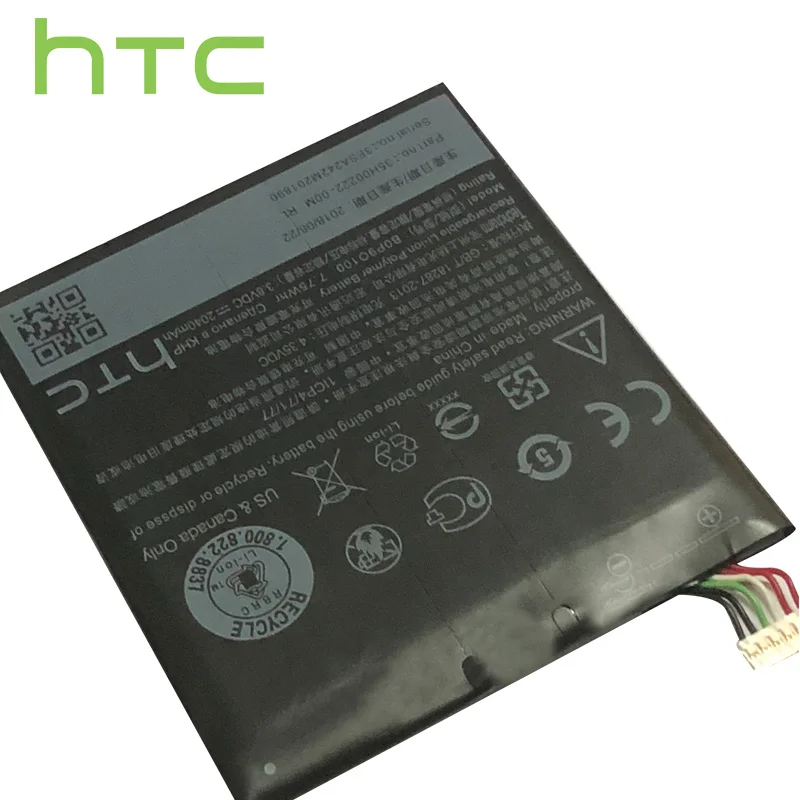 Оригинальный сменный литий полимерный аккумулятор HTC 2040 мАч B0P9O100 / BOP9O100 для Desire 612