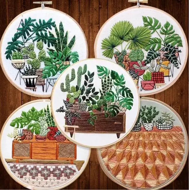 Набор для вышивания цветочным магазином 15 х15 см европейская серия цветов простой