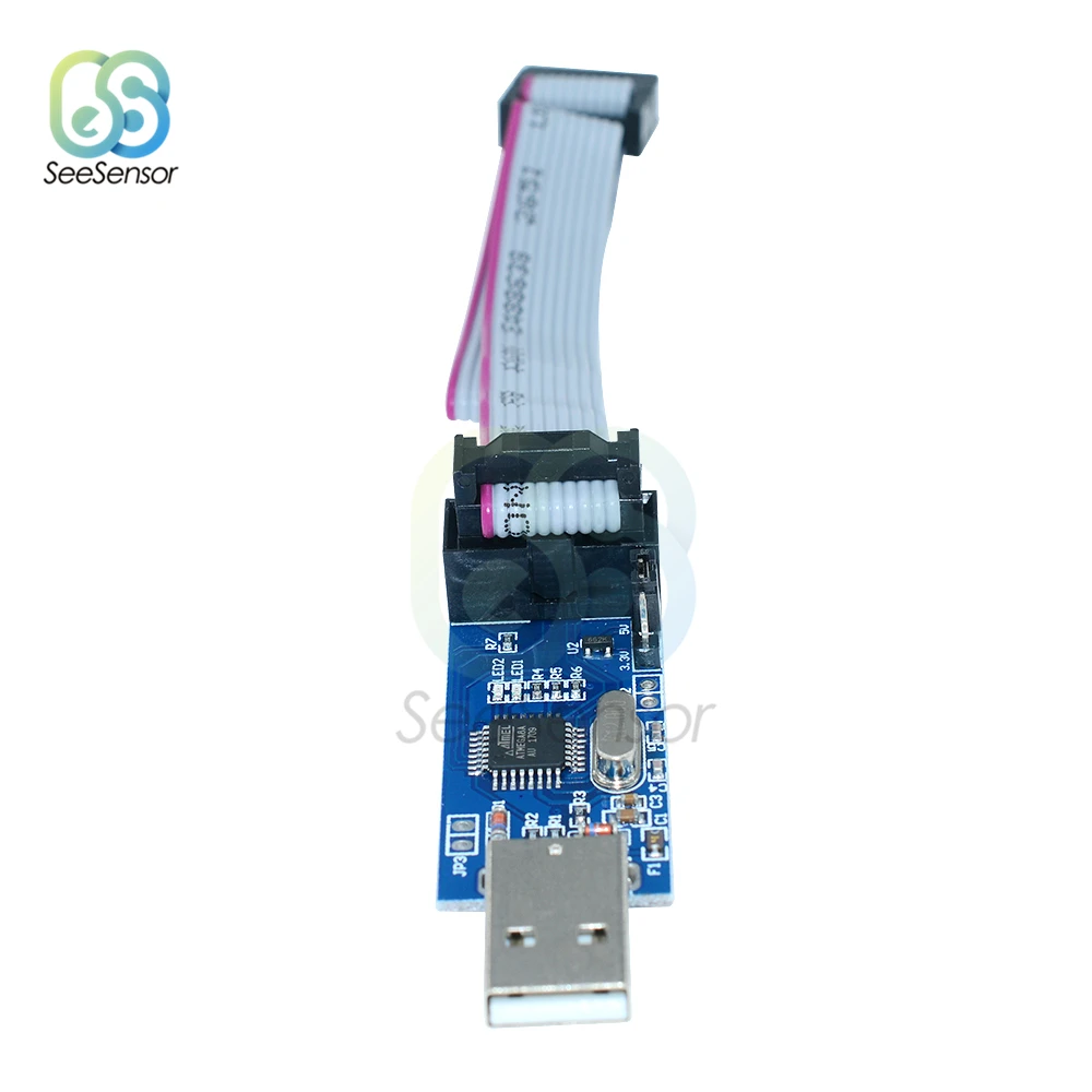 Программатор USBASP USBISP AVR USB ISP ASP ATMEGA8 ATMEGA128 с поддержкой Win7 64K и 10 контактным