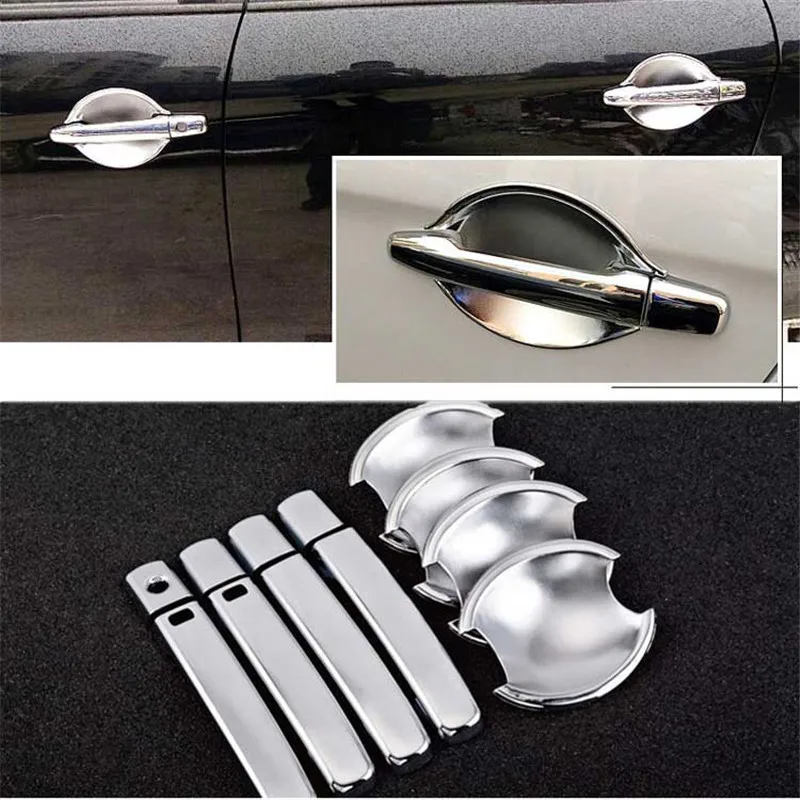 

Non-Rusty Chrome Door Handle Bowl Cover Cup Overlay Trim For Mitsubishi ASX