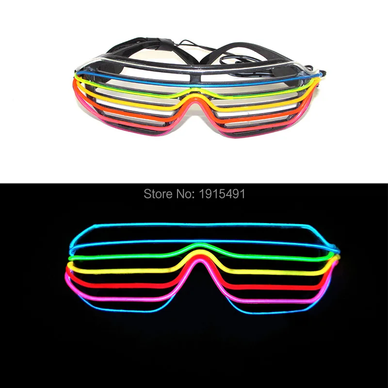 Солнцезащитные очки 7 цветов смешанный Европейский стиль светящиеся EL wire shuter Eyewear