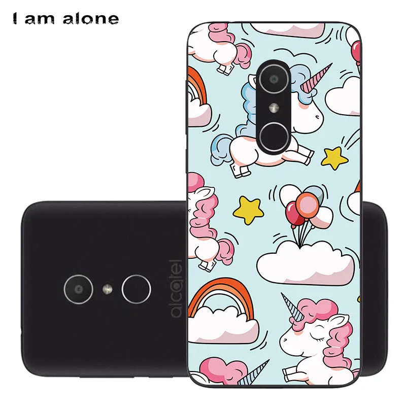 Solf TPU HH75 Чехол для телефона I am alone для Alcatel 1X 5059A 5059D 5059I 5059J 5059T 5,3 дюйма, Модный милый цветной Чехол для мобильного телефона из ТПУ - Цвет: Solf TPU HH75
