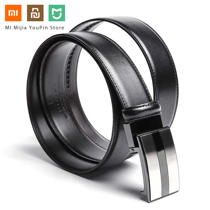 Оригинальный xiaomi mijia QiMian итальянский кожаный мужской двухцветный сплав пряжка